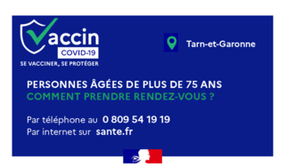 Démarrage de la campagne de vaccination pour les plus de 75 ans  dans le Tarn-et-Garonne